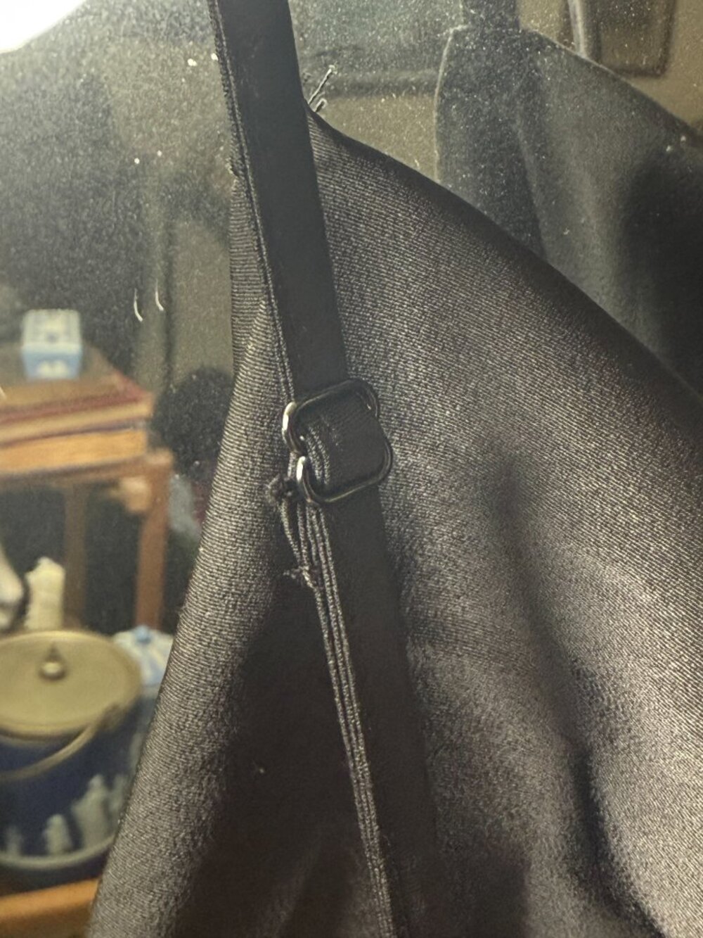 Shein Black Satin Cocktail Wrap Dress with Spaghetti Straps - Picture 5 of 8